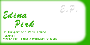 edina pirk business card